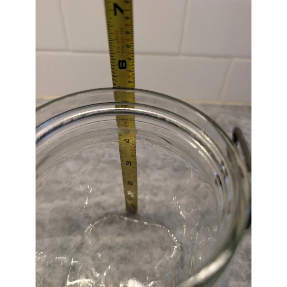 Fido Italian Glass Clamp Lid Canister 1 Liter Hermetic Storage Jar
